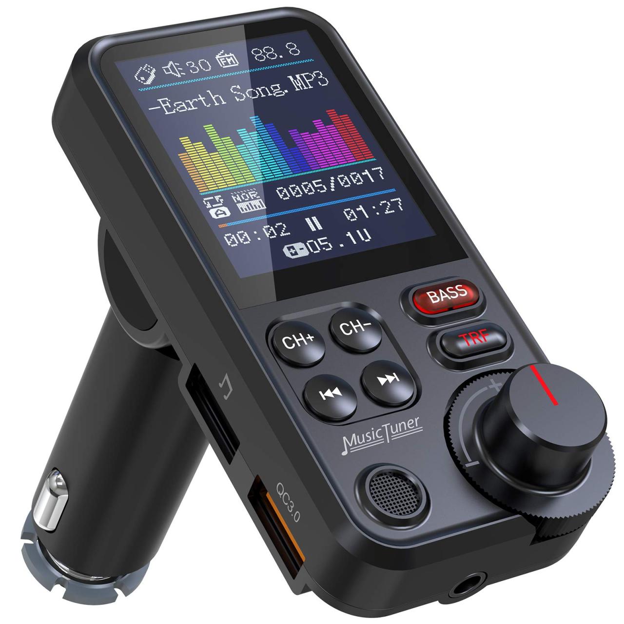 Nulaxy Car Bluetooth Transmitter, Strong Microphone Bluetooth Car Radio ... Bluetooth Speakers with Long Battery Life