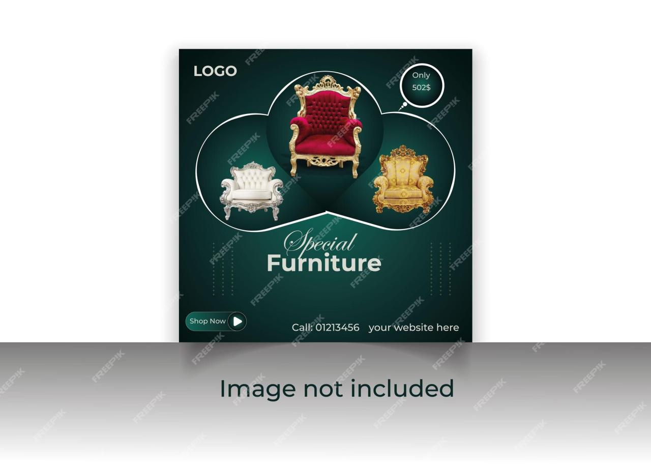 Premium Vector | Instagram photo for furniture sales and a posting theme Guide to Selling Furniture Through Instagram